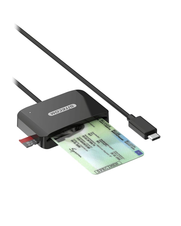 Sitecom MD-1002 kortinlukija USB 2.0 Type-C Musta