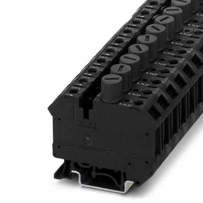 Phoenix Contact UK 10-DREHSILA 250 (6.3X32) termisk blok Sort