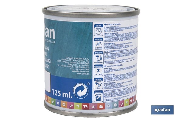 Cofan 15001351 vandbaseret maling Hvid 125 ml
