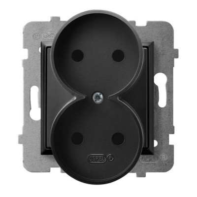 Ospel GP-2UR/m/33 stikkontakt Sort