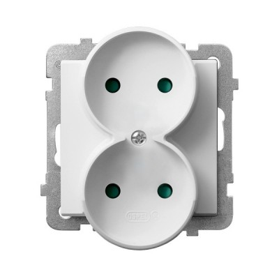 Ospel GP-2RRP/m/00 stikkontakt Hvid