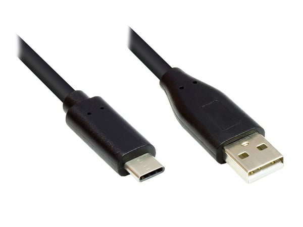 Alcasa GC-M0117 USB-kaapeli USB 2.0 1 m USB C Micro-USB A Musta