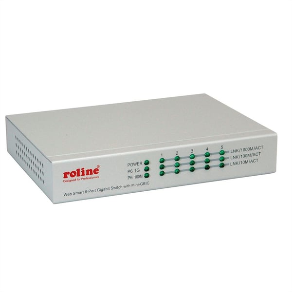 Miniatyrbillede 2 af 5: ROLINE 21.14.3523 netværksswitch Administreret Gigabit Ethernet (10/100/1000) Grå
