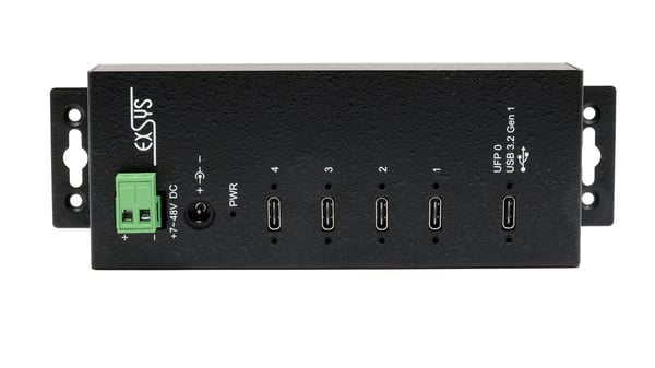 Miniatyrbild 3 av 5: EXSYS EX-1144HMVS gränssnittshubbar USB 3.2 Gen 1 (3.1 Gen 1) Type-C Svart