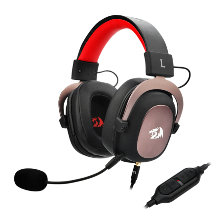 REDRAGON H510 Zeus Headset Kabel Huvudband Spela USB Type-A Svart, Rosa, Röd
