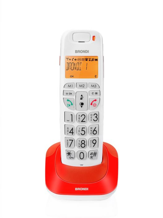 Pikkukuva 1 / 3: Brondi Bravo Bright DECT-puhelin Soittajan tunnistus Punainen