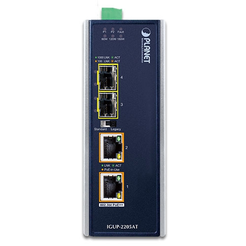 Miniatyrbild 3 av 3: PLANET IGUP-2205AT mediakonverterare för nätverk 1000 Mbit/s Flerläge, Enkelläge Blå