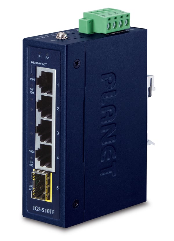 Miniatyrbillede 1 af 3: PLANET IGS-510TF netværksswitch Ikke administreret Gigabit Ethernet (10/100/1000) Blå