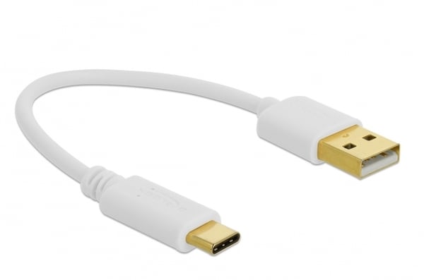 DeLOCK 85355 USB-kabel 0,15 m USB A USB C Hvid