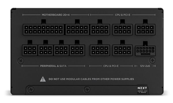 Miniatyrbillede 3 af 6: NZXT C850 Gold ATX 3.1 enhed til strømforsyning 850 W 24-pin ATX Sort