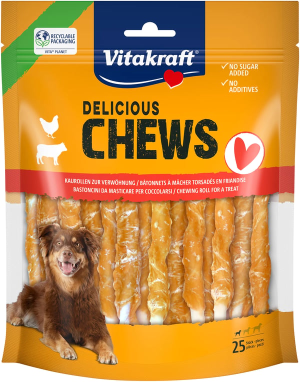 Vitakraft 58261 godbid til hund og kat Tyggepinde Kylling 300 g