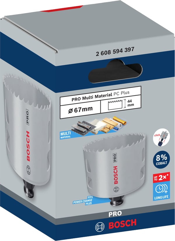 Miniatyrbild 10 av 10: Bosch PRO Multi Material PC Plus hålborr Borr 1 styck