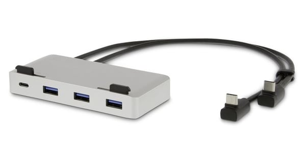LMP 19095 kannettavien tietokoneiden telakka ja porttitoistin Langallinen USB 3.2 Gen 1 (3.1 Gen 1) Type-C Hopea