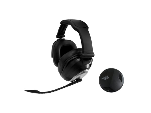 KeepOut HXAIR hörlur och headset Trådlös Huvudband Spela Svart, Silver