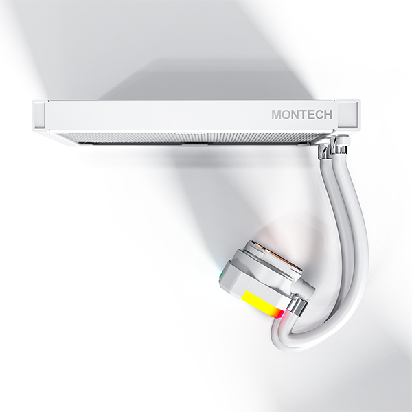 Montech HyperFlow ARGB 240 Processor Alt-i-en væskekøler 12 cm Hvid 1 stk