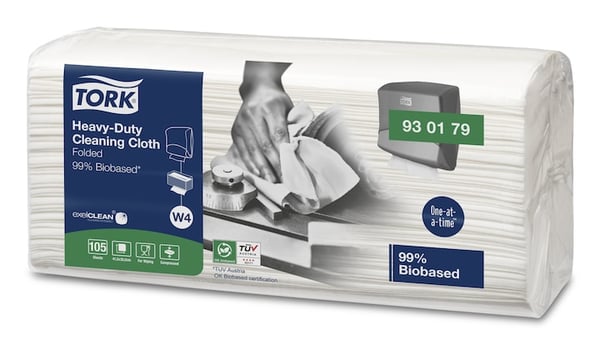 Tork 930179 rengøringsklud Genanvendte fibre, Genanvendt plast Hvid 1 stk