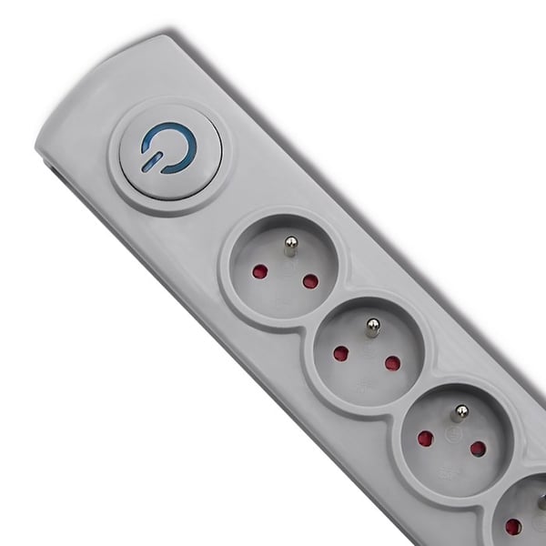 Qoltec 50270 overspændingsbeskytter Grå 5 AC stikkontakt(er) 230 V 1,8 m