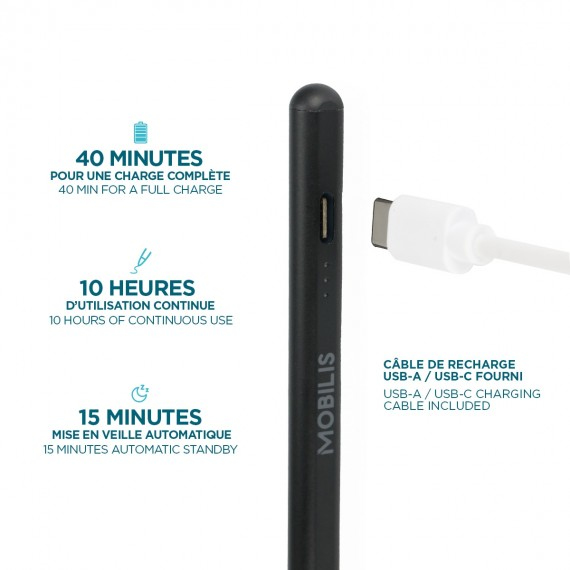 Miniatyrbillede 6 af 7: Mobilis 001090 stylus pen Sort