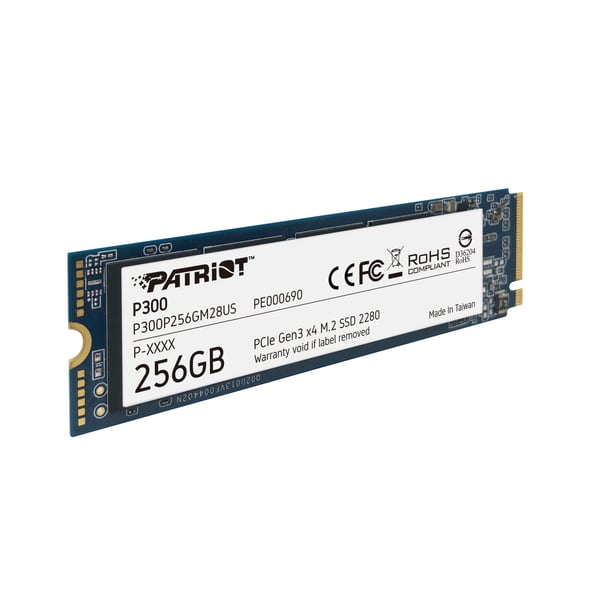 Miniatyrbild 4 av 5: Patriot P300 256GB M.2 2280 PCI-E x4 Gen3 NVMe Solid State-enhet (P300P256GM28)