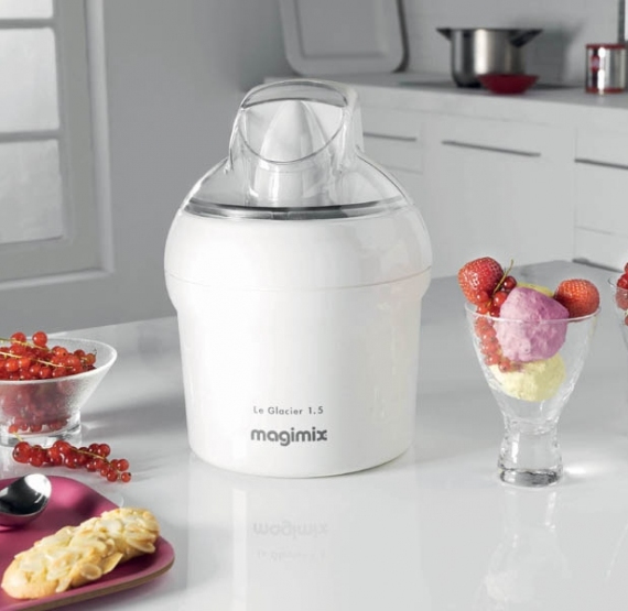 Miniatyrbild 2 av 3: Magimix Glacier Gelkapsel-glassmaskin 1,5 l 15 W Vit