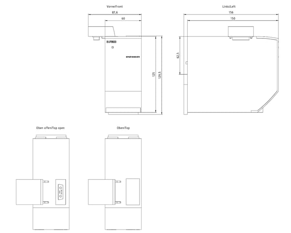 Siemens 6EP4297-8HB00-0XY0 eladaptrar inomhus Multifärg