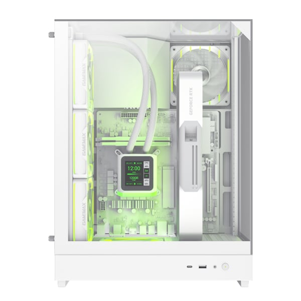 Miniatyrbild 3 av 5: GameMax T20 WH Midi Tower Vit