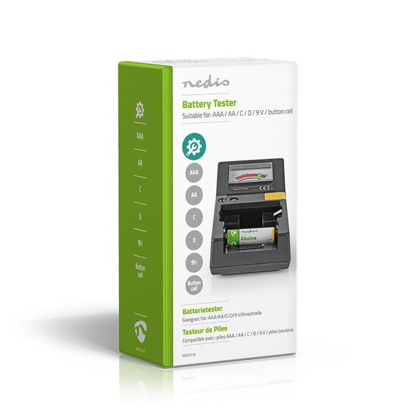 Nedis BATTERITESTER AA/AAA/C/D/9V/K / NEDIS BATE110