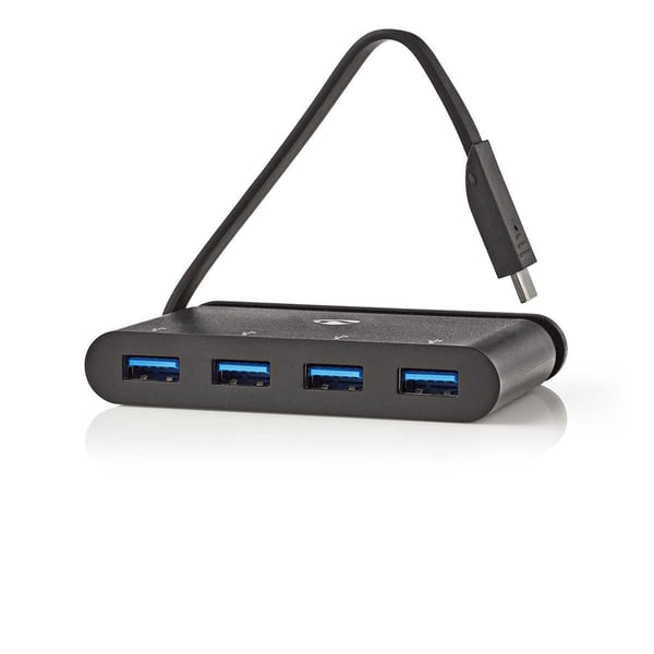 Nedis TCARF200BK gränssnittshubbar USB 3.2 Gen 1 (3.1 Gen 1) Type-C Svart