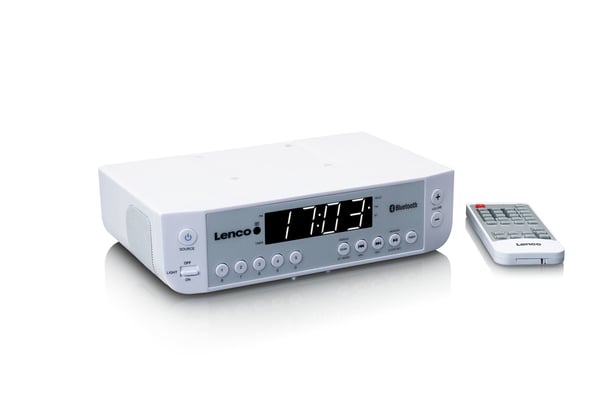 Lenco KCR-100 Kello Digitaalinen Valkoinen