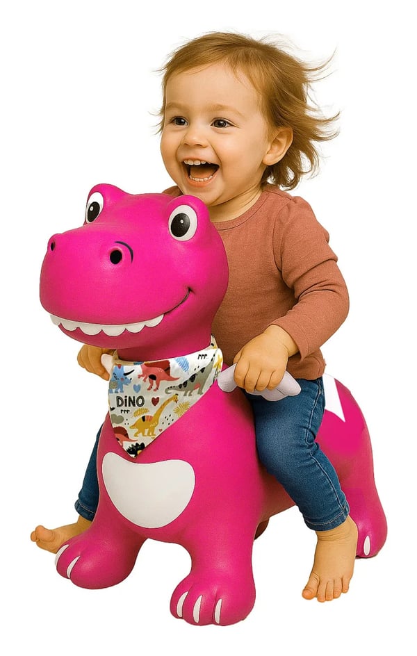 JAMARA Hyppylelu Dino siivillä HoppyDoo pumppu pinkki