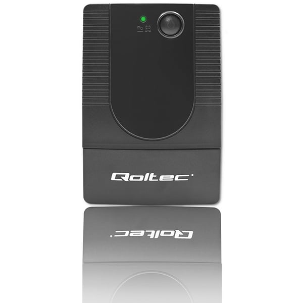Qoltec 53774 UPS-enhed Interaktivt indgangsstik 1 kVA 600 W 1 AC stikkontakt(er)
