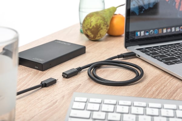 Digitus AK-300210-007-S USB-kabel USB 3.2 Gen 1 (3.1 Gen 1) 0,7 m USB C 10 Gbit/sek. Sort
