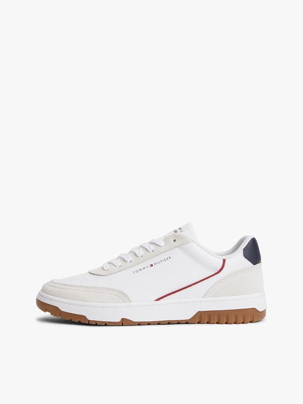 Tommy Hilfiger 8721386433641 mode sneakers Hanstik Hvid, Rød