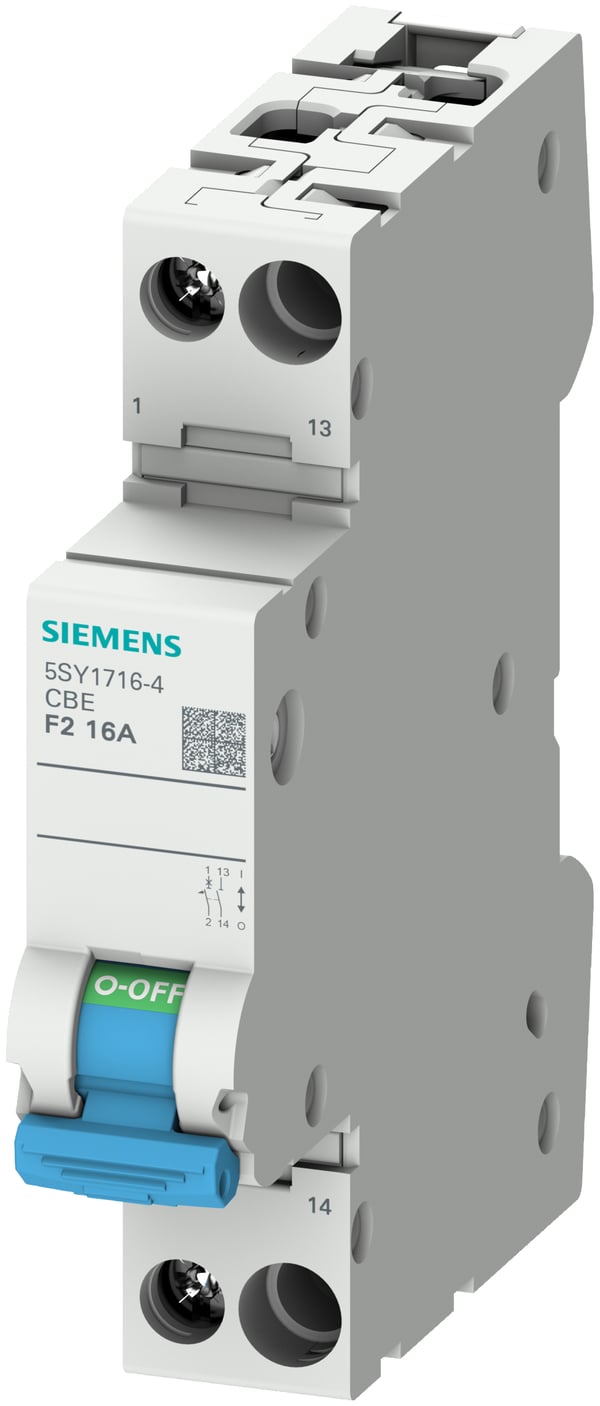 Miniatyrbillede 1 af 3: Siemens 5SY1704-4 kredsløbsafbryder 1