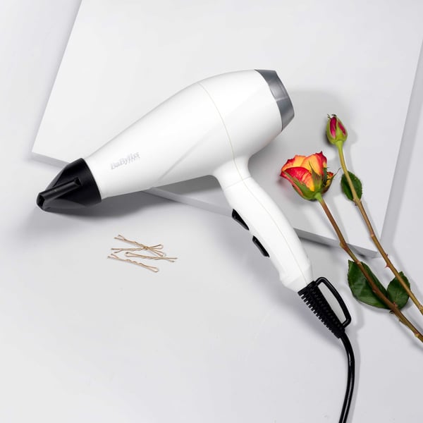 BaByliss 6704WE hårtørrer 2000 W Sort, Hvid