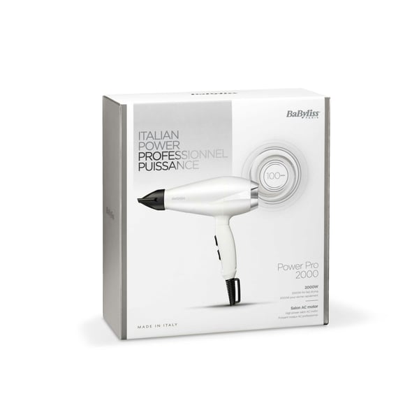 Miniatyrbillede 7 af 8: BaByliss 6704WE hårtørrer 2000 W Sort, Hvid