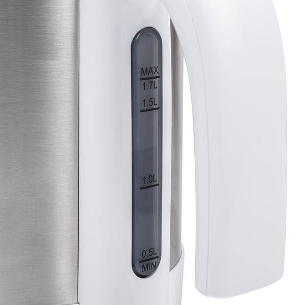 Princess 236038 elkedel 1,7 L 2200 W Rustfrit stål, Hvid