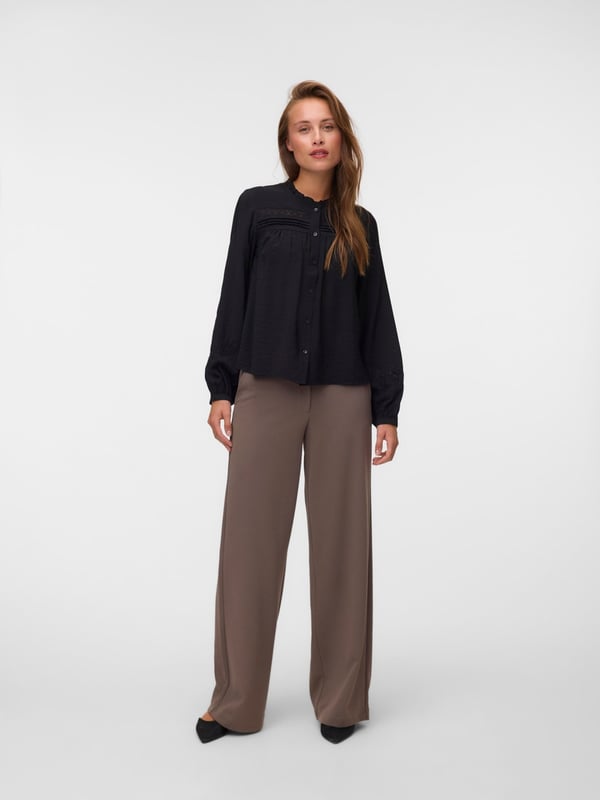 Vero Moda VMCASEY Shirt T-shirt Langærmet Viskose, Nylon