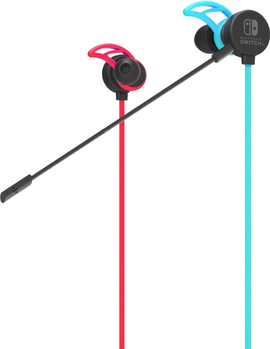 Hori Earbuds Pro Headset Ledningsført Ørekrog, I ørerne Spil Blå, Rød
