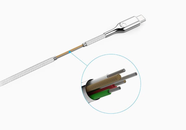 Pikkukuva 5 / 6: Cygnett CY2693PCTYC USB-kaapeli USB 2.0 1 m USB C 0,48 Gbit/s Valkoinen
