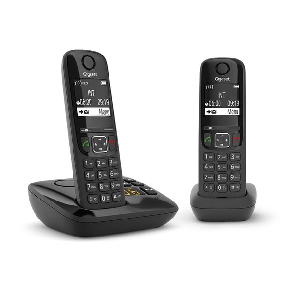 Gigaset AS690A Duo Analog/DECT-telefon Sort