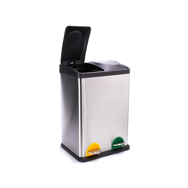 Miniatyrbild 2 av 2: MSV 3700703905615 papperkorgar 40 l Rektangulär Rostfritt stål Svart, Rostfritt stål