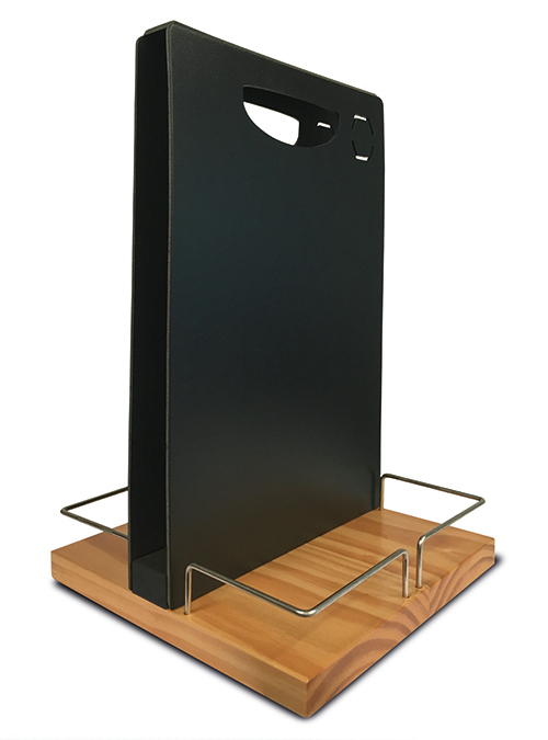 Securit Table Caddy Fritstående Metal, Træ Sort, Sølv