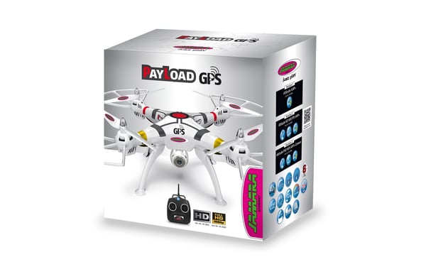 Jamara Payload GPS Altitude 4 rotorer 2700 mAh Hvid