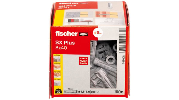 Fischer SX PLUS 8X 40 SPREIZDÜBEL / FISCH SX PLUS 8 X 40 568008