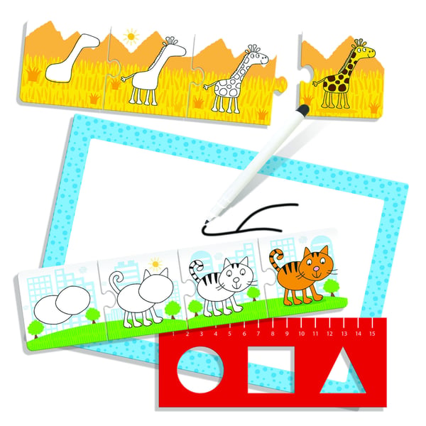 Miniatyrbild 3 av 4: Headu IT20522 pussel Konturpussel 10 styck Djur