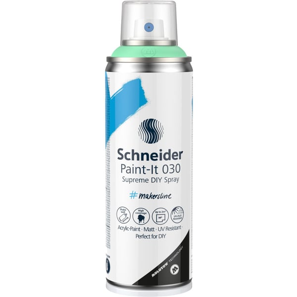 Schneider Schreibgeräte Paint-It 030 Supreme DIY Spray akryyliväri 200 ml Vihreä Suihkepullo