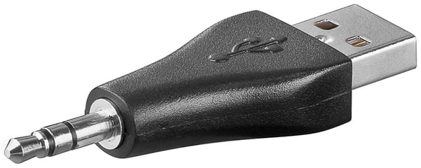 Goobay 93981 kabel kønsskifter USB-A 3.5mm Sort