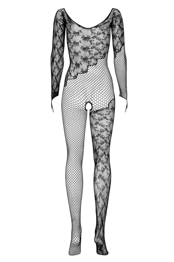 Obsessive F210 S/M/L undertøjssæt & bodysuit Sort Nylon