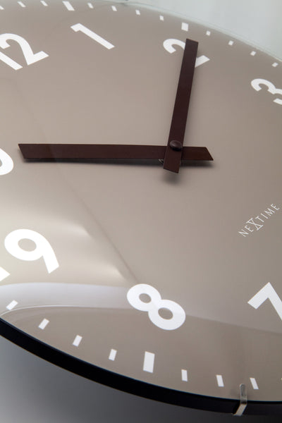 NeXtime Wanduhr Duomo Beige Kvartsur Rund Kaki